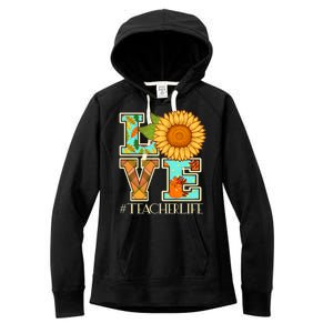 Love Autumn Fall #Teacher Life Women's Fleece Hoodie