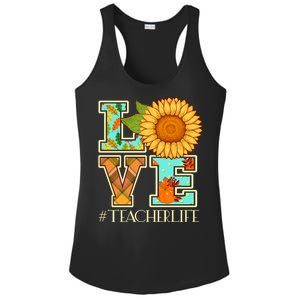 Love Autumn Fall #Teacher Life Ladies PosiCharge Competitor Racerback Tank