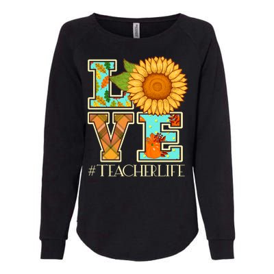 Love Autumn Fall #Teacher Life Womens California Wash Sweatshirt