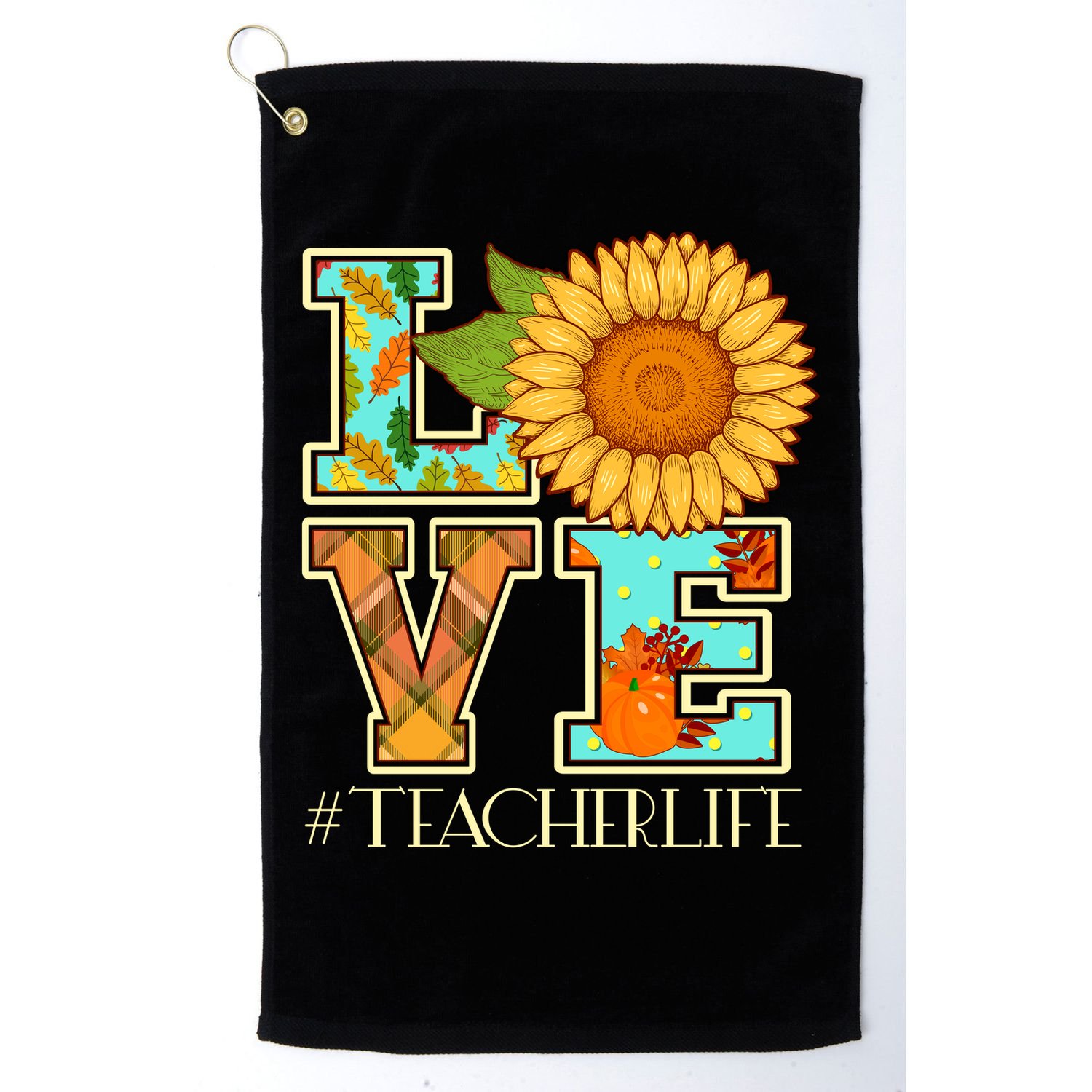 Love Autumn Fall #Teacher Life Golf Towel