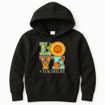 Love Autumn Fall #Teacher Life Kids Hoodie