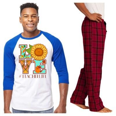 Love Autumn Fall #Teacher Life Raglan Sleeve Pajama Set