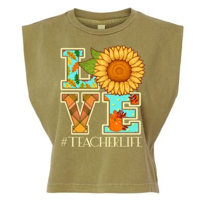 Love Autumn Fall #Teacher Life Garment-Dyed Women's Muscle Tee