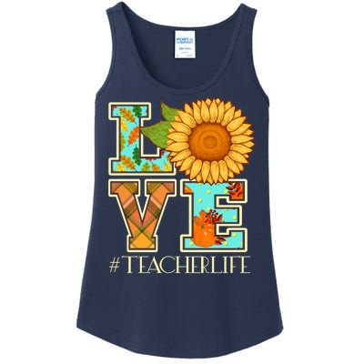 Love Autumn Fall #Teacher Life Ladies Essential Tank