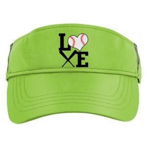 Love Baseball Heart Graphic Adult Drive Performance Visor