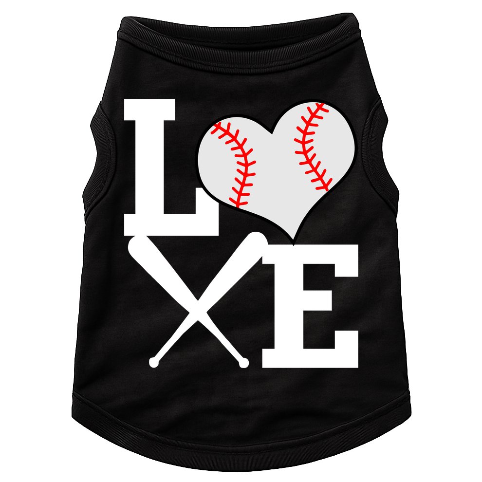 Love Baseball Heart Graphic Doggie Tank