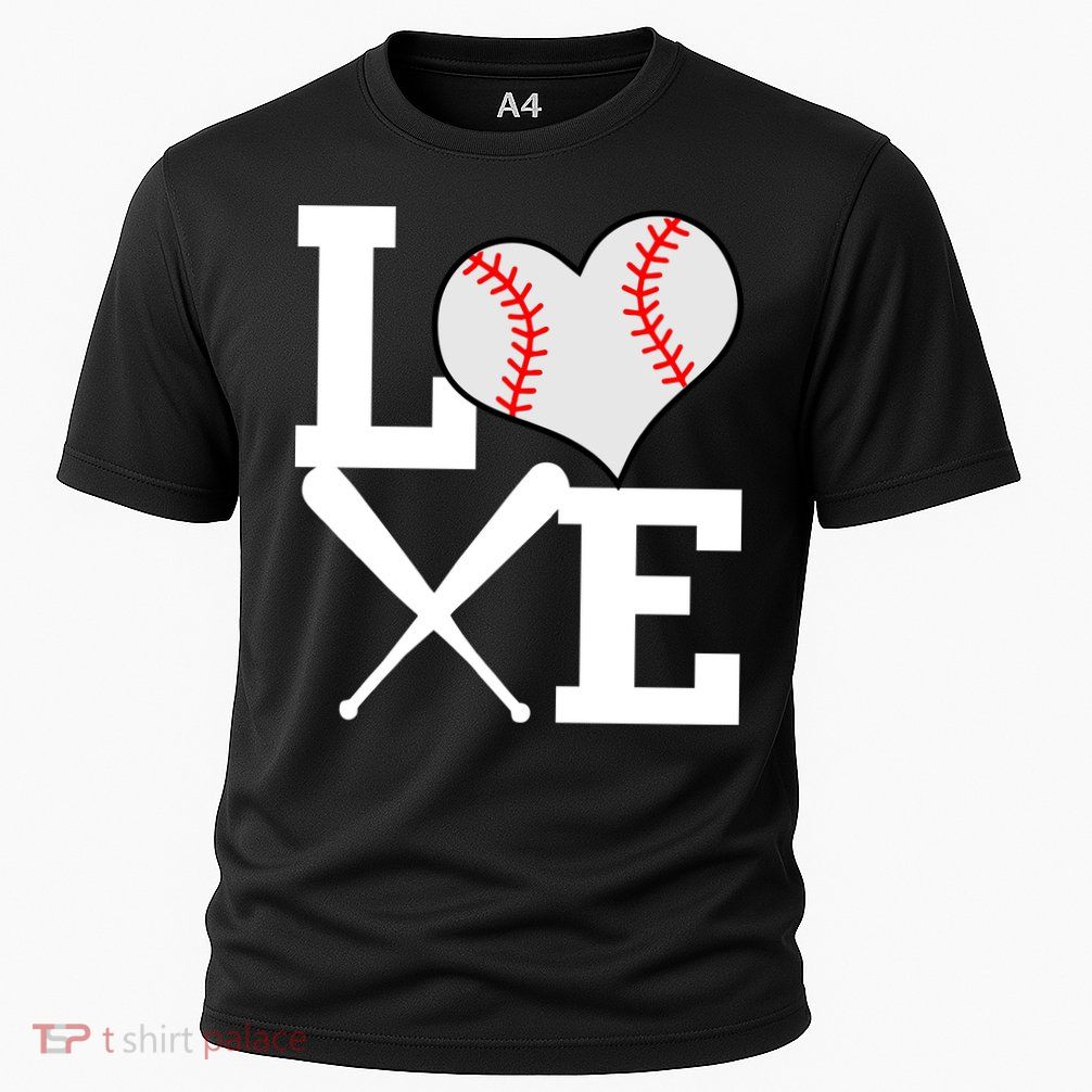 Love Baseball Heart Graphic Performance Shirt