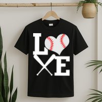 Love Baseball Heart Graphic T-Shirt