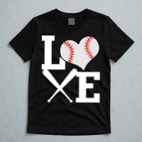 Love Baseball Heart Graphic T-Shirt