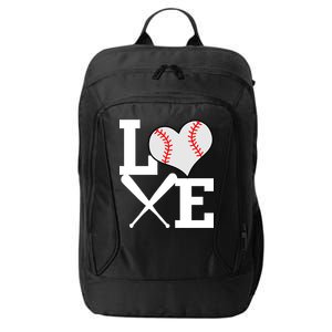 Love Baseball Heart Graphic City Backpack