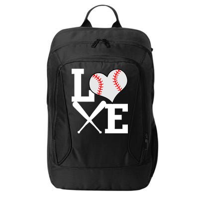 Love Baseball Heart Graphic City Backpack