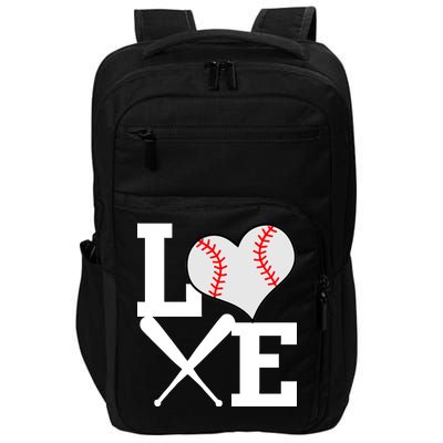 Love Baseball Heart Graphic Impact Tech Backpack