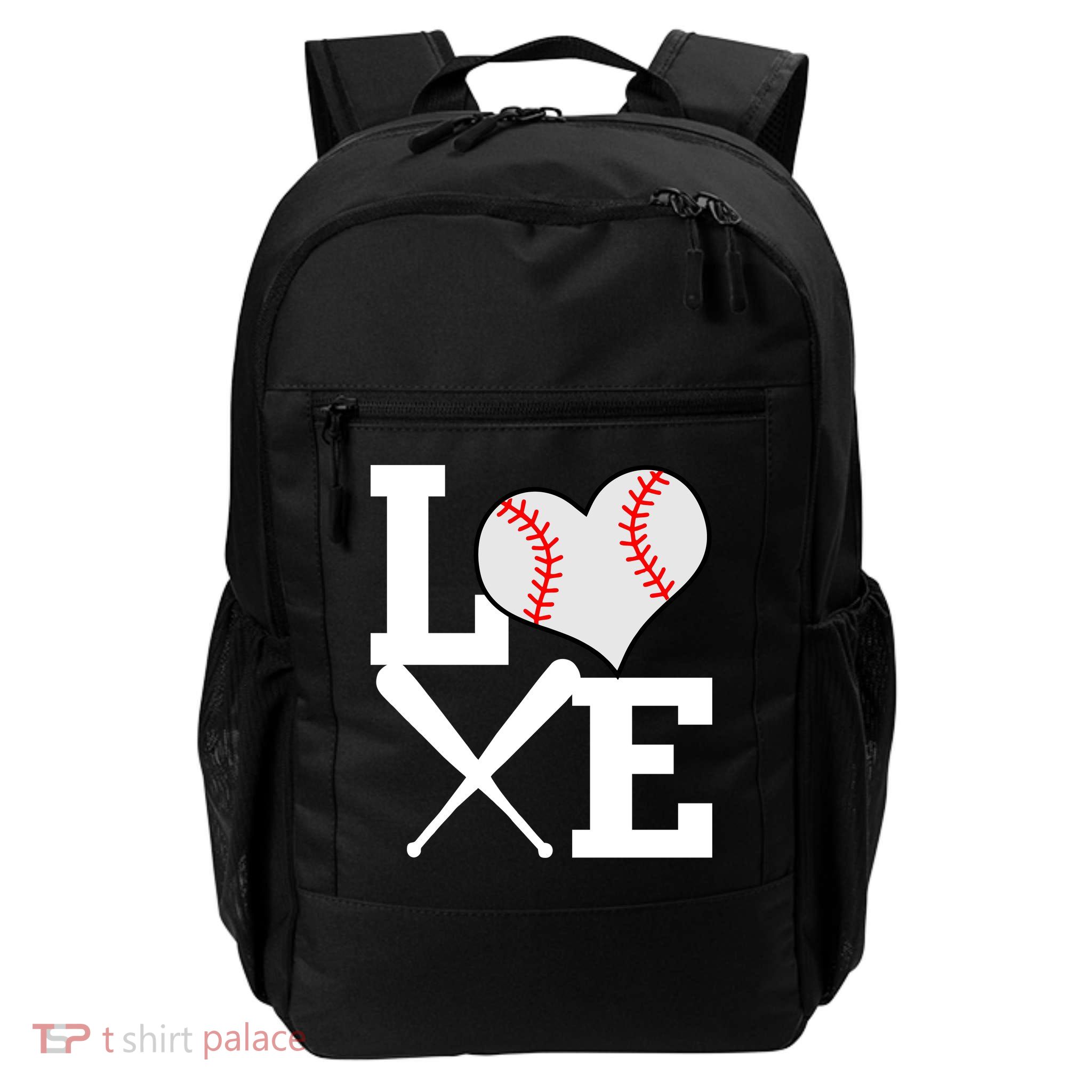 Love Baseball Heart Graphic Daily Commute Backpack