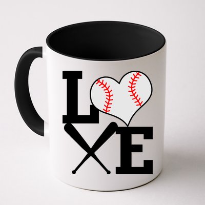 Love Baseball Heart Graphic Mug