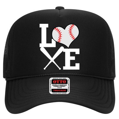Love Baseball Heart Graphic Trucker Hat