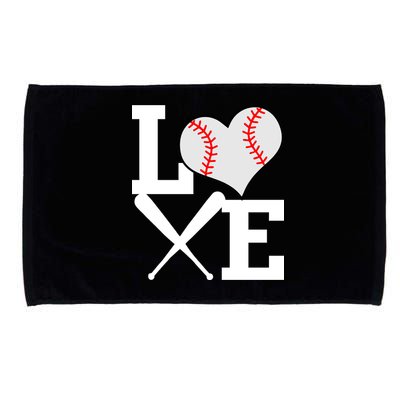 Love Baseball Heart Graphic Microfiber Hand Towel