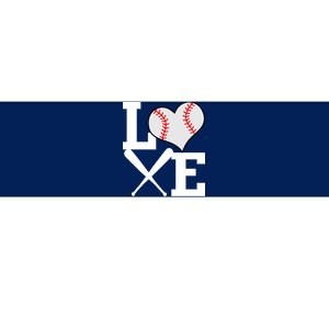 Love Baseball Heart Graphic Bumper Sticker