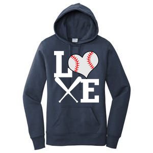 Love Baseball Heart Graphic Women's Pullover Hoodie