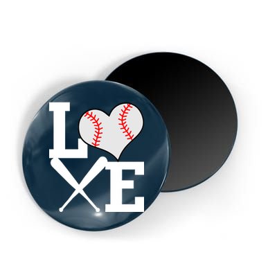 Love Baseball Heart Graphic Magnet