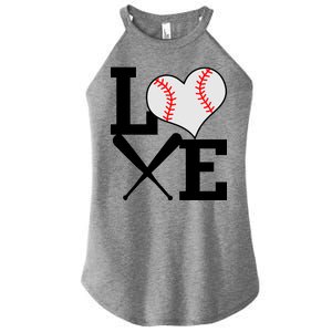 Love Baseball Heart Graphic Women's Perfect Tri Rocker Tank