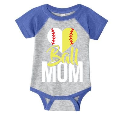Love Baseball Mom  Infant Baby Jersey Bodysuit