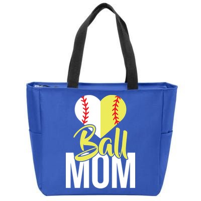 Love Baseball Mom  Zip Tote Bag