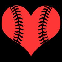 Love Baseball Red Heart T-Shirt