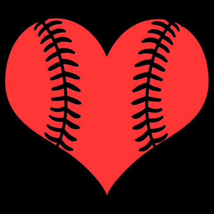 Love Baseball Red Heart T-Shirt