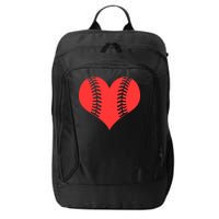 Love Baseball Red Heart City Backpack