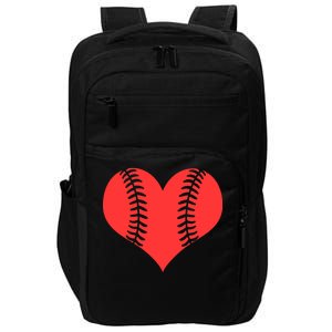 Love Baseball Red Heart Impact Tech Backpack