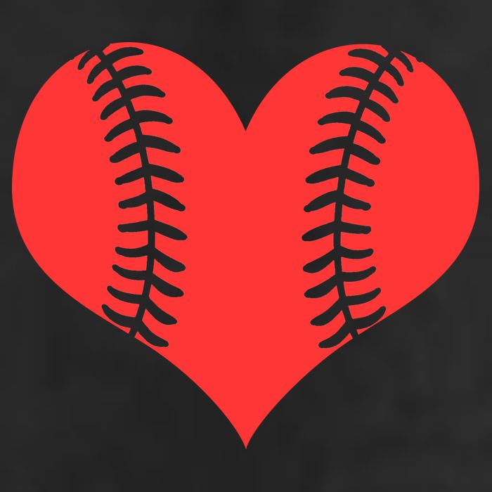 Love Baseball Red Heart 11oz C Handle Ceramic Mug