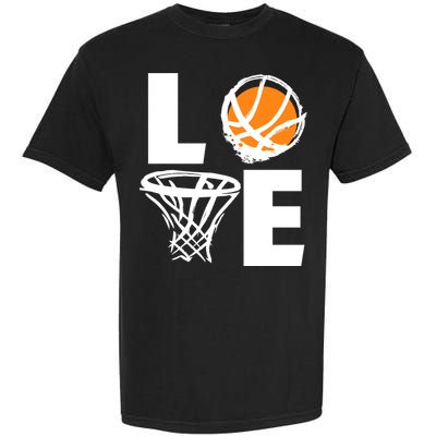 Love Basketball Hoop Garment-Dyed Heavyweight T-Shirt