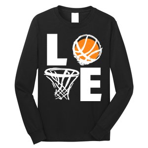 Love Basketball Hoop Long Sleeve Shirt