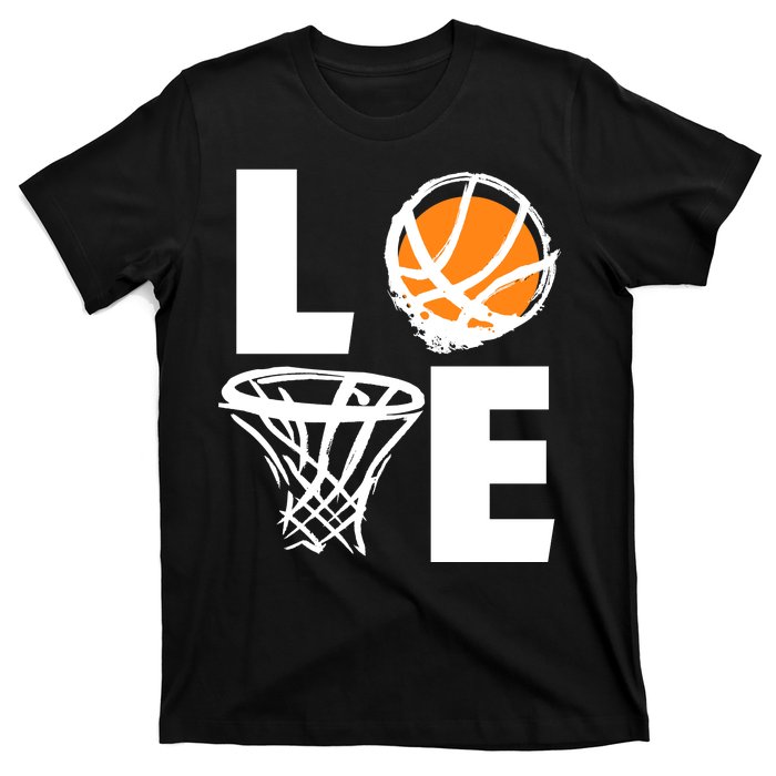 Love Basketball Hoop T-Shirt