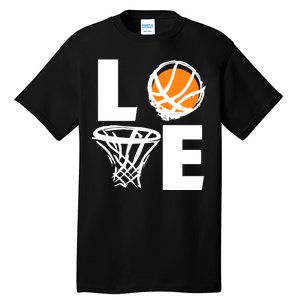 Love Basketball Hoop Tall T-Shirt