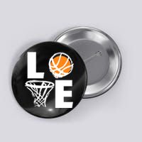 Love Basketball Hoop Button