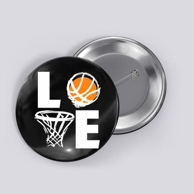 Love Basketball Hoop Button