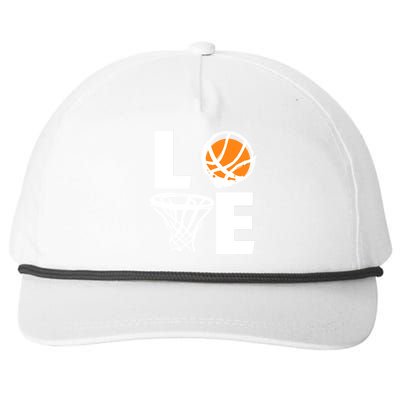 Love Basketball Hoop Snapback Five-Panel Rope Hat