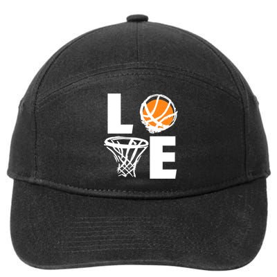 Love Basketball Hoop 7-Panel Snapback Hat