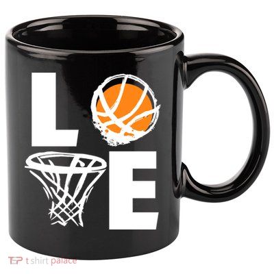 Love Basketball Hoop 11oz C Handle Ceramic Mug
