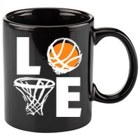 Love Basketball Hoop 11oz C Handle Ceramic Mug