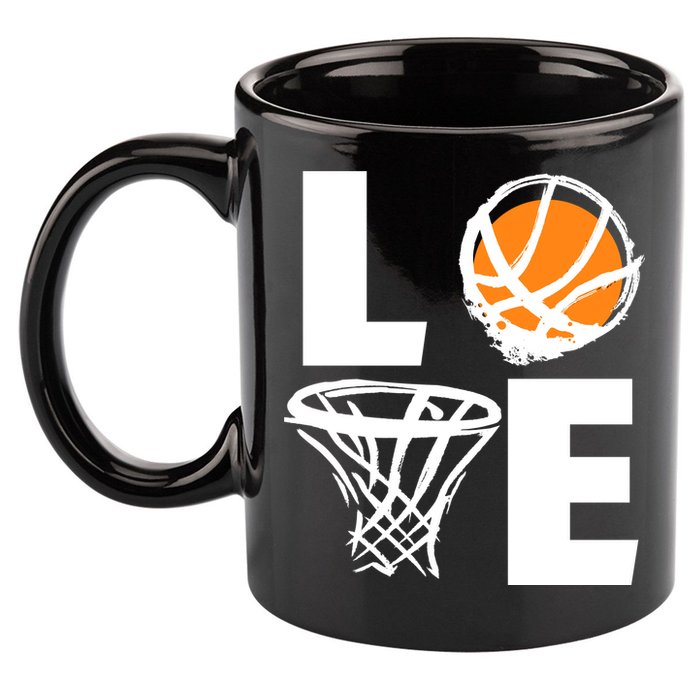 Love Basketball Hoop 11oz C Handle Ceramic Mug