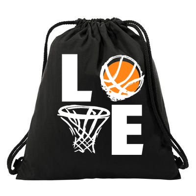 Love Basketball Hoop Drawstring Bag