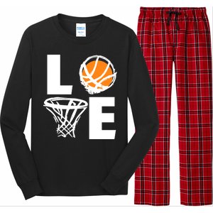 Love Basketball Hoop Long Sleeve Pajama Set