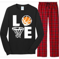 Love Basketball Hoop Long Sleeve Pajama Set