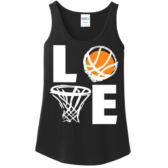 Love Basketball Hoop Ladies Essential Tank