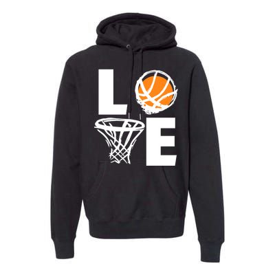 Love Basketball Hoop Premium Hoodie