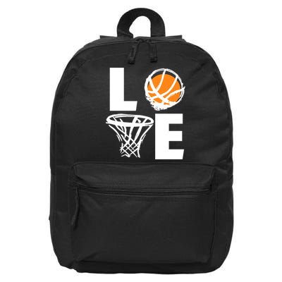 Love Basketball Hoop 16 in Basic Backpack