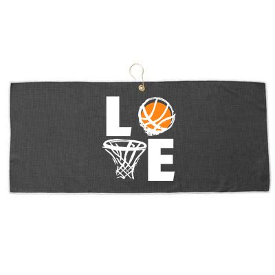 Love Basketball Hoop Large Microfiber Waffle Golf Towel