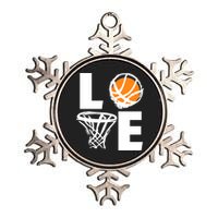 Love Basketball Hoop Metallic Star Ornament